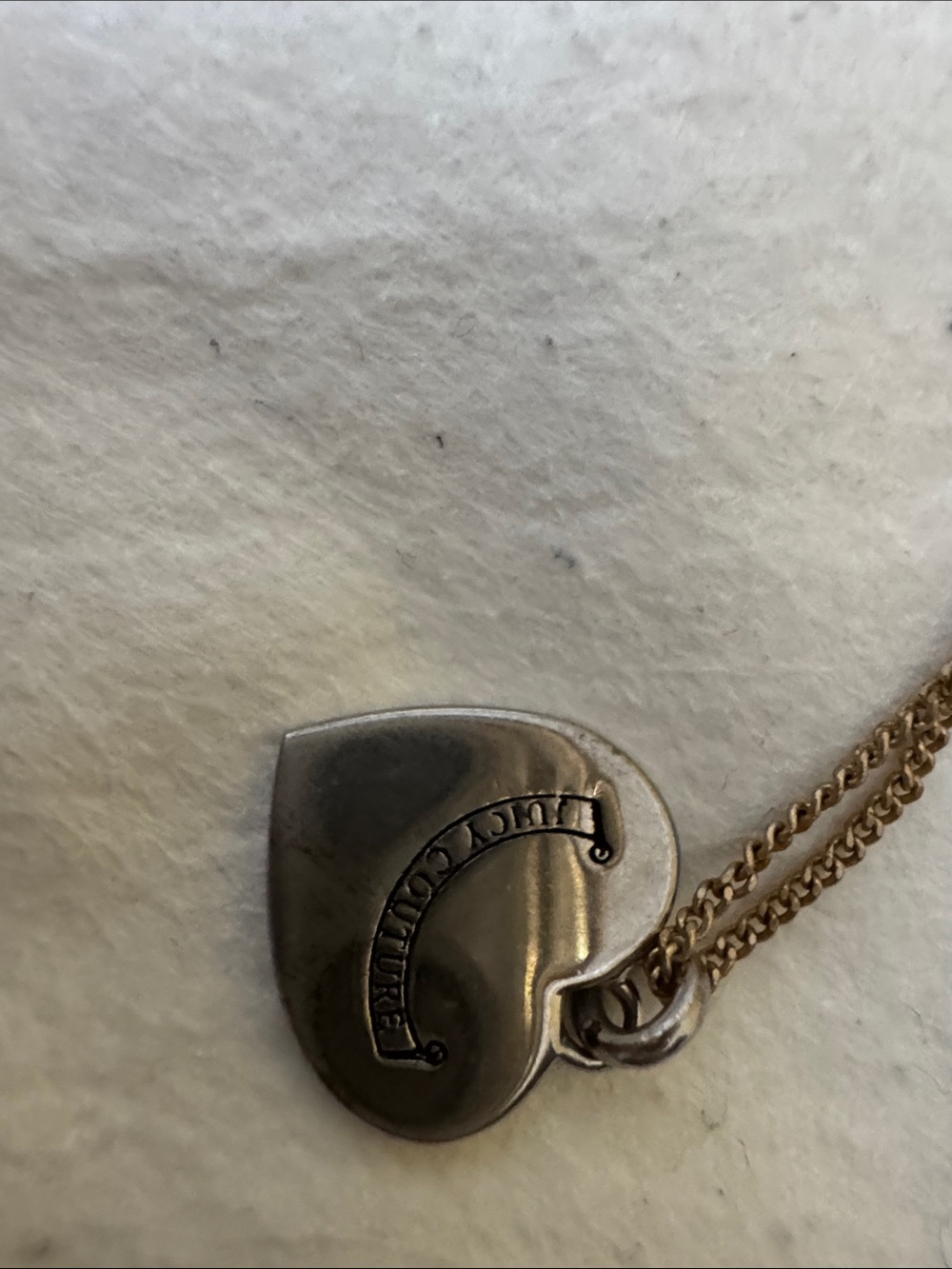 Juicy Couture Silver Tone Layered Heart Pendant Necklace - Picture 5 of 11
